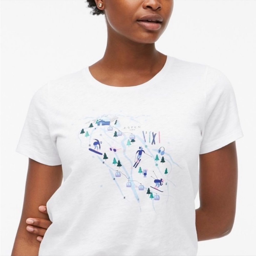 J Crew Aspen Map Collector Tee